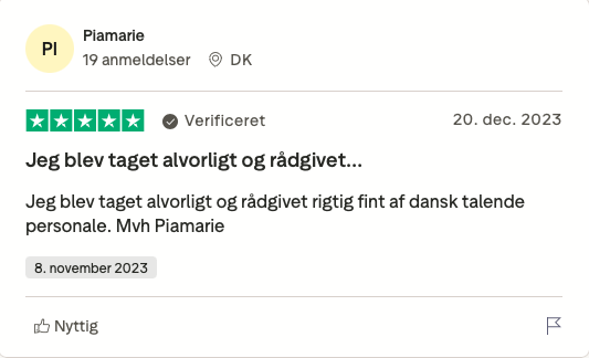 Trustpilot anmeldelser