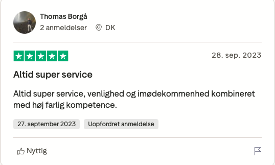 Trustpliot anmeldelser